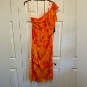 Size 8 Taylor orange floral dress